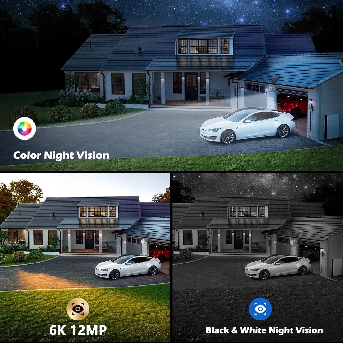V380pro 12MP 6K WIFI Camera Solar PIR Human Detection Night Vision Waterproof Security Video IP Camara Battery CCTV Monitor