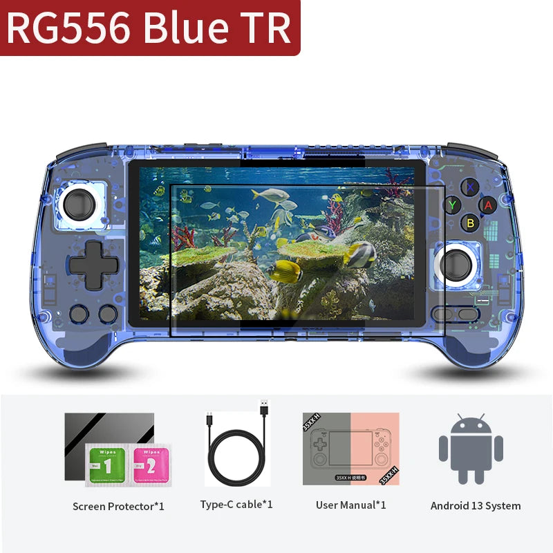Anbernic RG556 Retro Handheld Games Console 5.48" AMOLED 1080*1920 Screen Android Video Gaming Player Supports AI Assistant FOTA