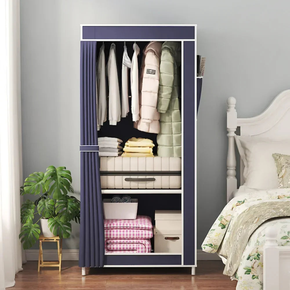 Dustproof Wardrobe Simple Storage Cabinet Multi Layer Storage Bedroom Save Space Armoire Large Capacity Dampproof Cloth Wardrobe