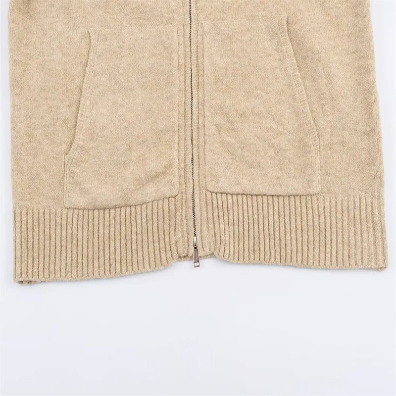 هودي نسائي محبوك جذاب وعصري لخريف 2025