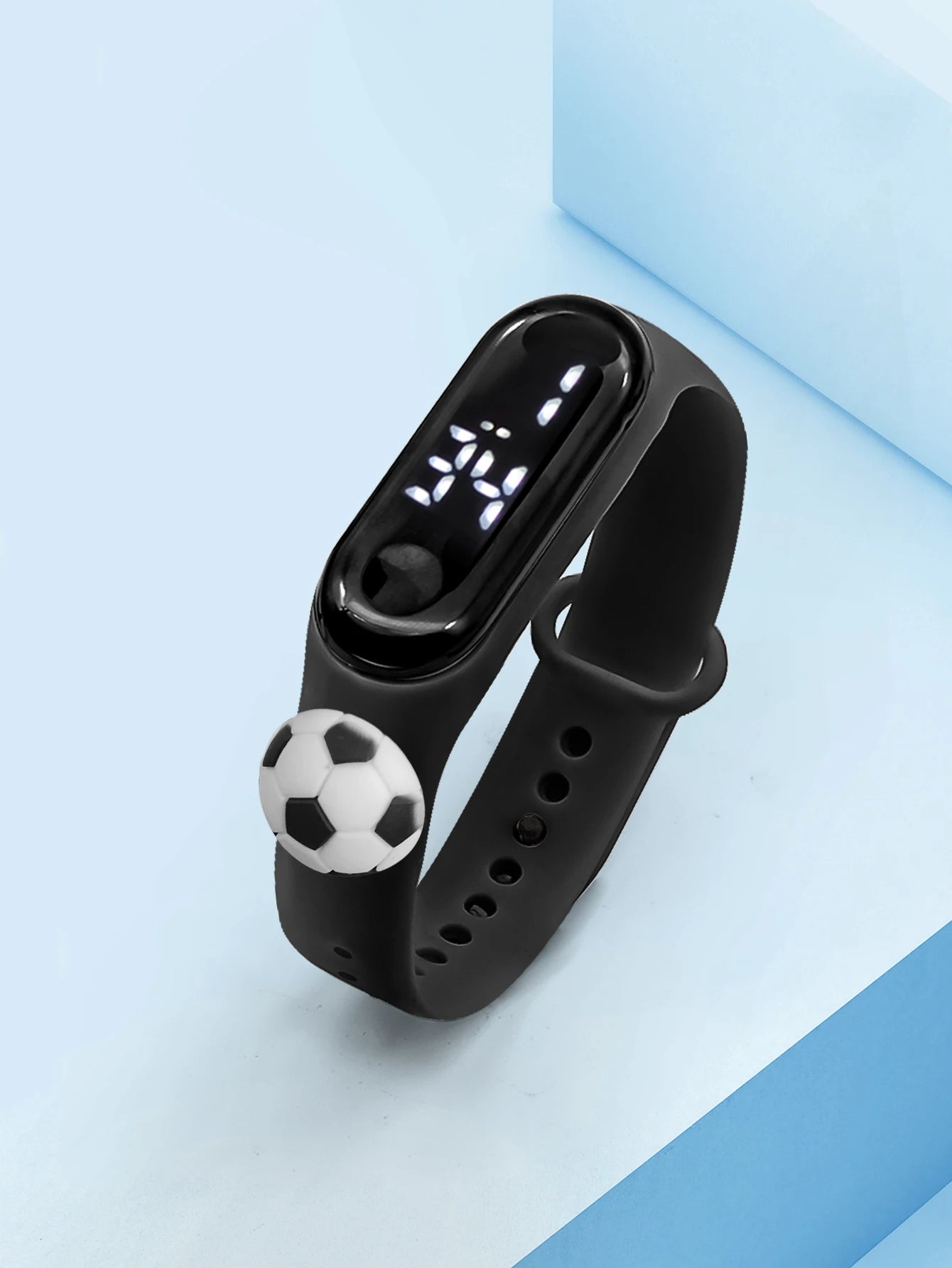 New Children's Outdoor Sports Watch Bracelet Simple Cartoon Football Student Electronic Watch Children's Festival Gift