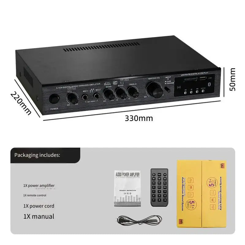 مكبر صوت بلوتوث 5.1 مكبر صوت ستيريو مكونات نظام الصوت ستيريو جهير ثقيل للغاية طاقة عالية