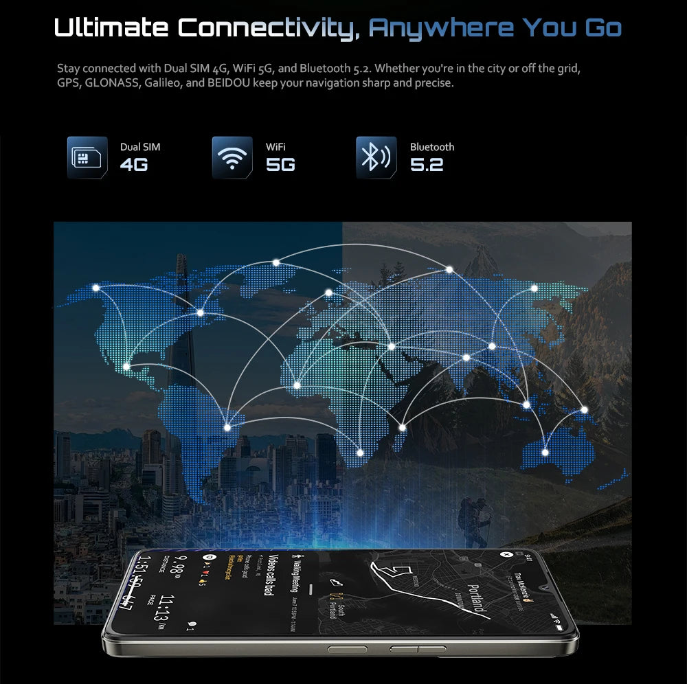 Smartphone Android 15 Cubot P90, 6.88-Inch 120Hz Screen, 24GB RAM+256GB ROM, G100 Octa-core, 2.2GHz, 64MP, 5100mAh,NFC, 4G Phone