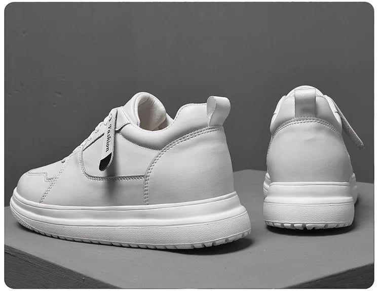 Fashion Men Casual Shoes Men Low Cut Sneakers Breathable Height Increasing Shoes 6/8/10CM Thick Sole Hard-Wearing Male Footwear