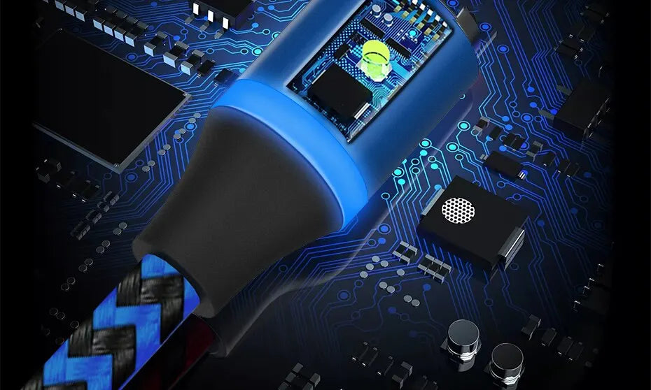 Magnetic Charging Cable 3 IN 1 TOPK 360 Rotation Magnetic Phone Charger Cable with LED Light for Micro USB Type C Cable