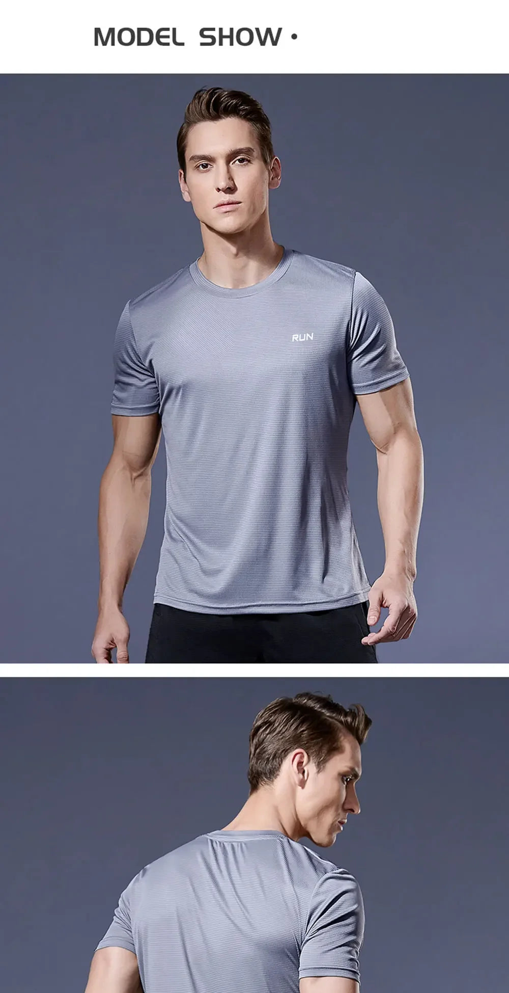 Summer Short-sleeved Sports Shirts, Multi-color Outdoor Fitness Clothing, Men's 3D T-shirts, Running Breathable Quick-drying Top