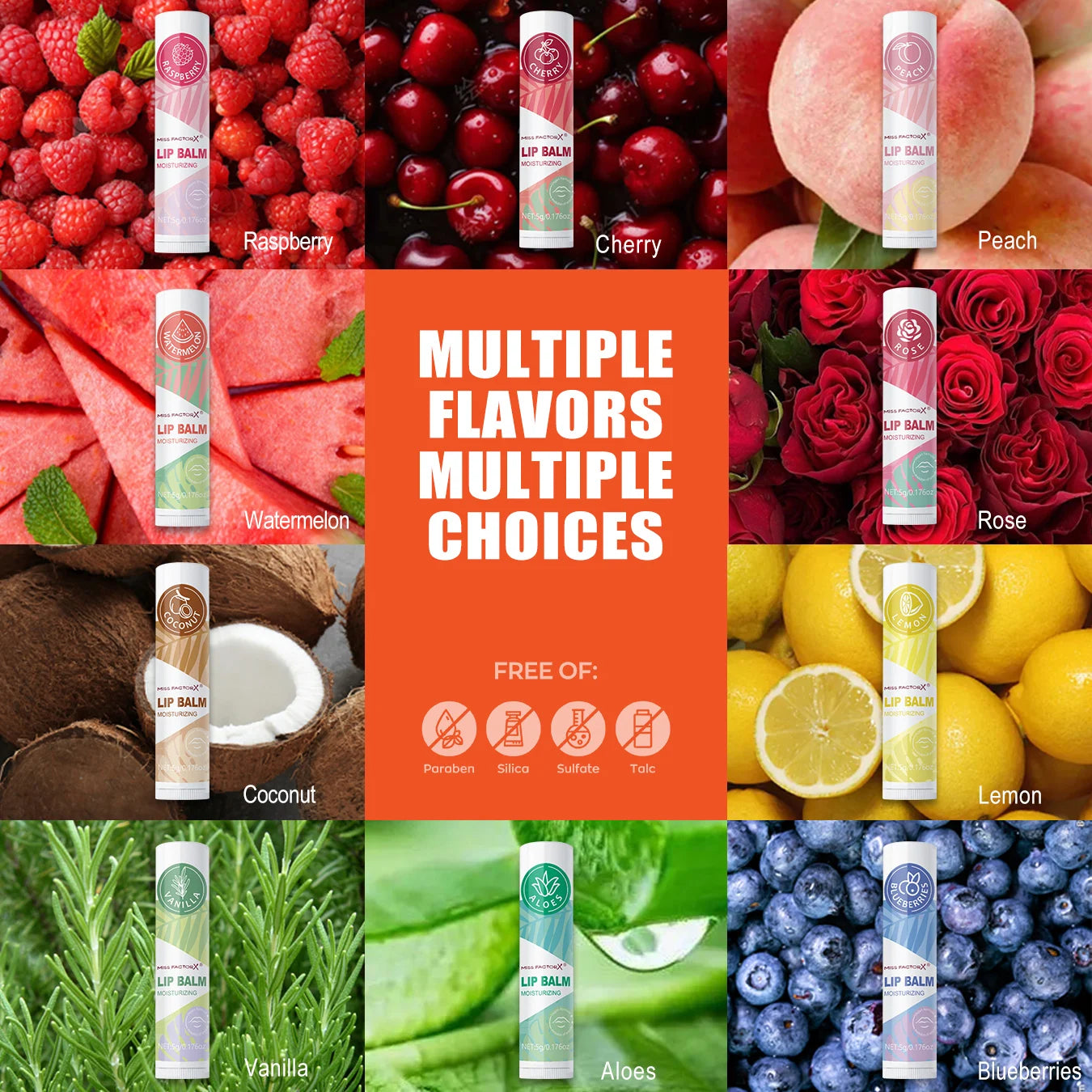 مجموعة أحمر الشفاه 10 قطع، لمسة نهائية طبيعية، عناية مرطبة بالشفاه، لمعان يدوم طويلاً، مناسبة لجميع أنواع البشرة، هدايا العطلات