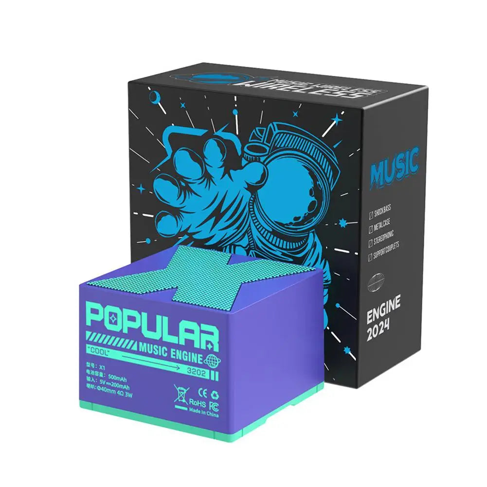 مكبر صوت محمول بتقنية البلوتوث - صوت محيطي عالي الدقة بزاوية 360 درجة، جهير قوي، صوت ثلاثي الأبعاد، إمكانية الاقتران، أحدث إصدار من تقنية البلوتوث 5.4، فكرة هدية مثالية