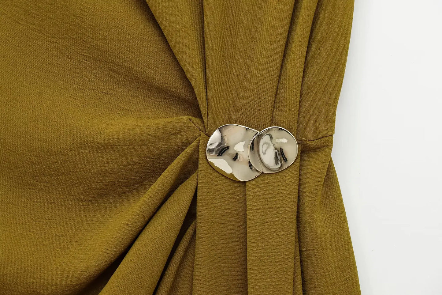 2025 new women's dresses fashionable comfortable pleated decoration Midi dresses