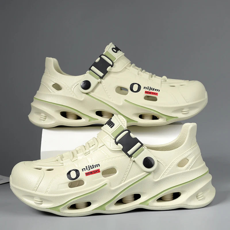 Men's Outdoor Sandals Sport Slippers Beach Slides Breathable Clogs Men Casual Garden Shoes Non-slip Hiking Men Outdoor Sandals