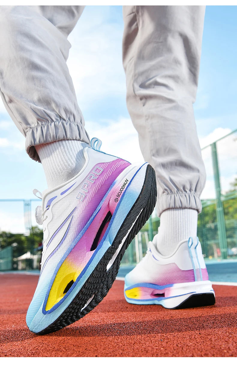 Men Running Shoes Casual Professional Marathon Sports Breathable Lightweight Women Comfortable Athletic Sneakers Carbon Plate