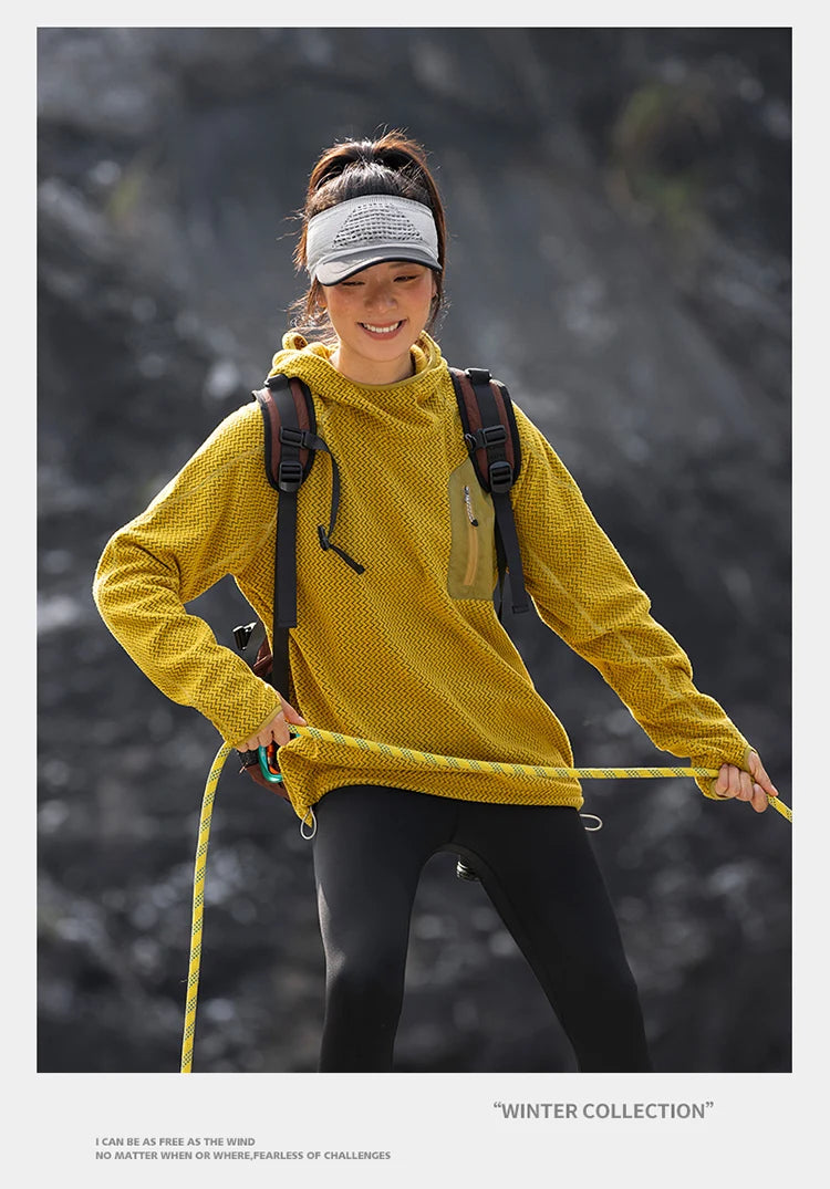 Outdoor Sport Hoodie Men Women Loose Casual Lightweight Warm Pullover Hooded Sweatshirts Couple Autumn Winter Hoody Tops