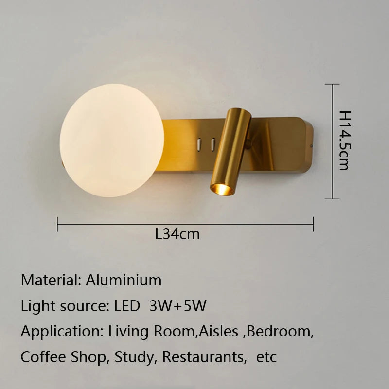 مصباح حائط LED بجانب السرير في غرفة النوم، مصباح حائط بسيط إبداعي قابل للتعديل، ممرات غرفة المعيشة الحديثة، أريكة، خلفية تلفزيون، أضواء جدارية