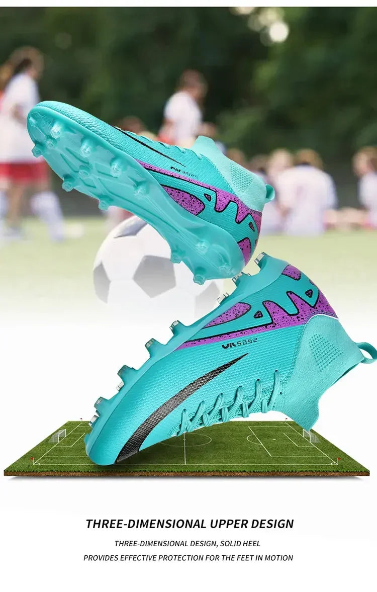 Indoor Competition Football Shoes Outdoor Grass Anti Slip Sports Shoes Light Breathable Casual Shoes Traning Sneakers Teenagers