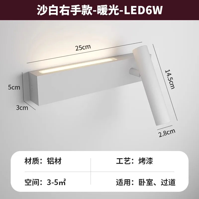 Bedroom Bedside LED Wall Lamp Atmosphere Lamp Modern And Simple Living Room Background Wall Lamp Corridor Wall Spotlight