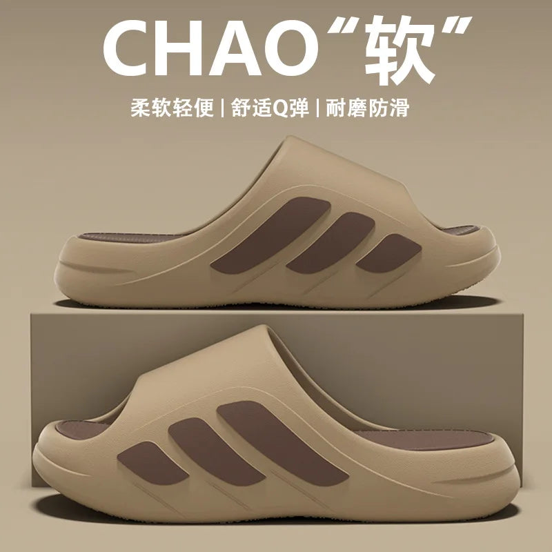 Outdoor sports slippers for men's home summer new style for wear thick sole non-slip eva anti-odor and outer wear sandals formen