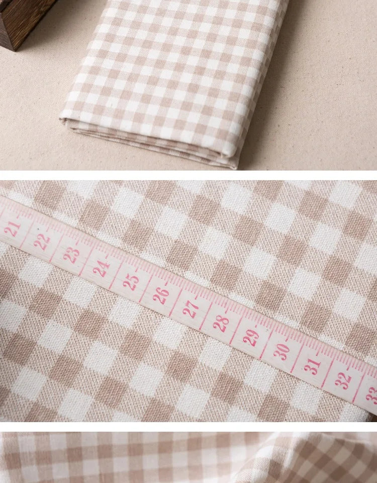 Linen Cotton Fabric Cloth For Patchwork Quilting Dot Fabrics DIY Bags Baby Clothing Dress Handmade Sewing Textile Materials