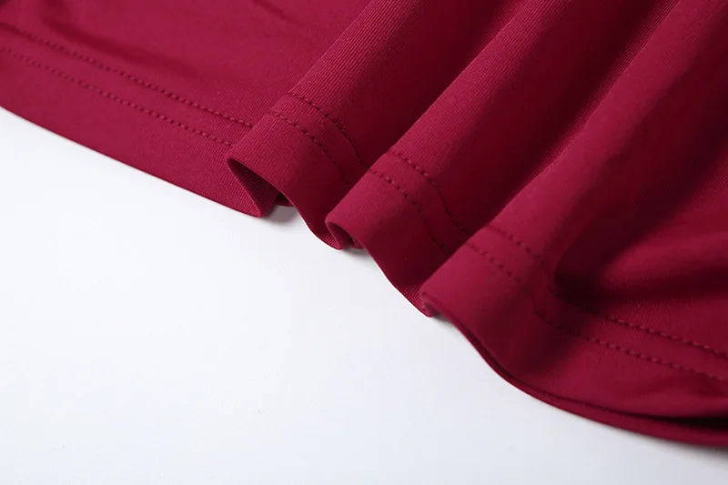 ملابس نسائية خريف وشتاء 2025 موضة جديدة بمزاج عالي الرقبة مطوي الخصر نحيف ملفوف حول الورك فستان بأكمام طويلة للنساء