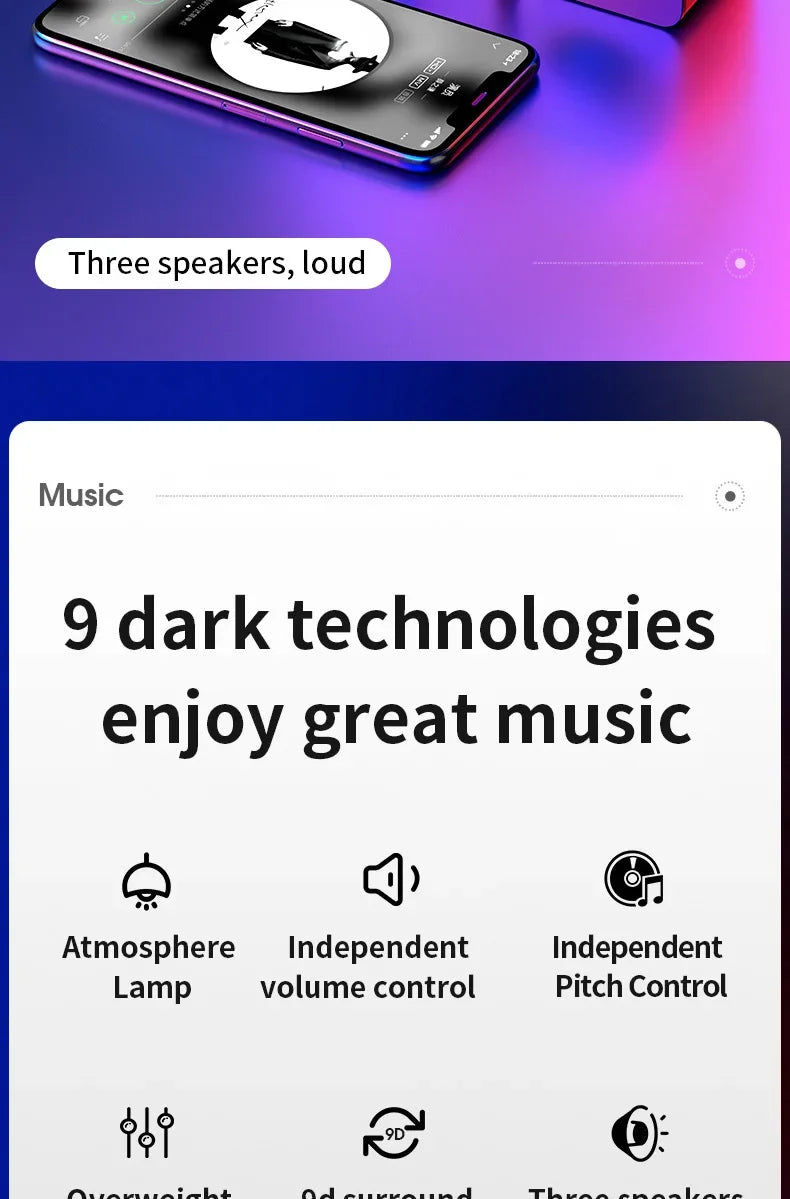 Bluetooth Speaker Home Theater Sound Bass System Mini Speakers Desktop Computer MP3 Player Audio for PC Phone Subwoofer Soundbar