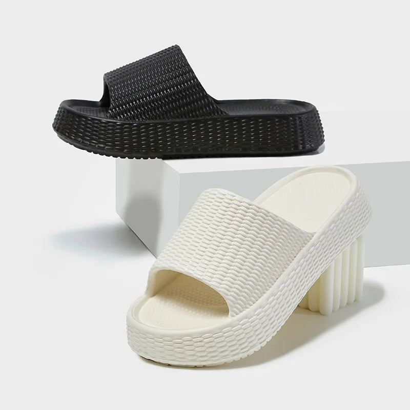 Chunky Platform Eva Cloud Slippers Women Thick Soft Sole Bathroom Home Slides Woman 2025 Summer Non Slip Beach Flip Flops Female