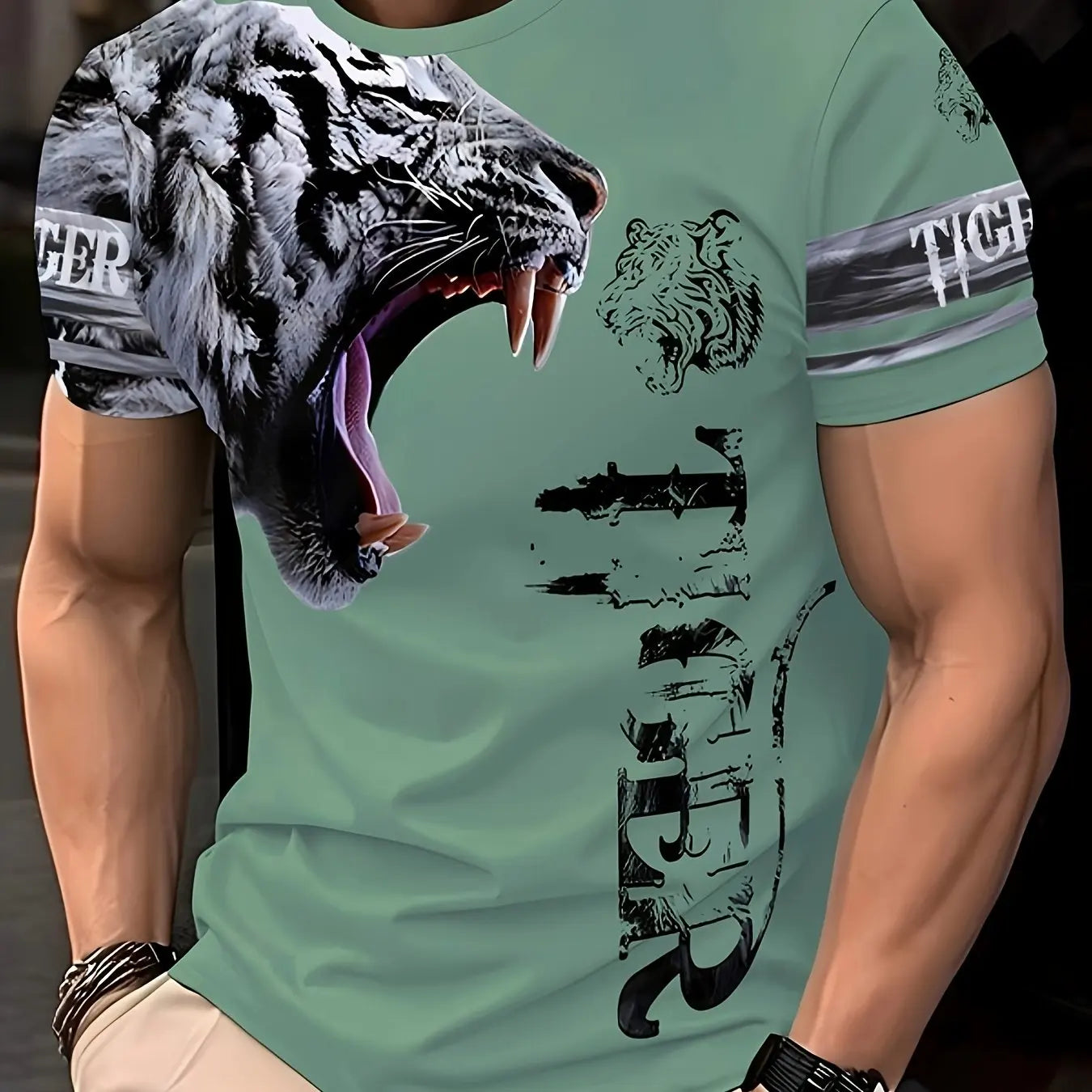 Mens Fashion Crew Neck T-Shirt - Soft,Breathable,Casual Wear