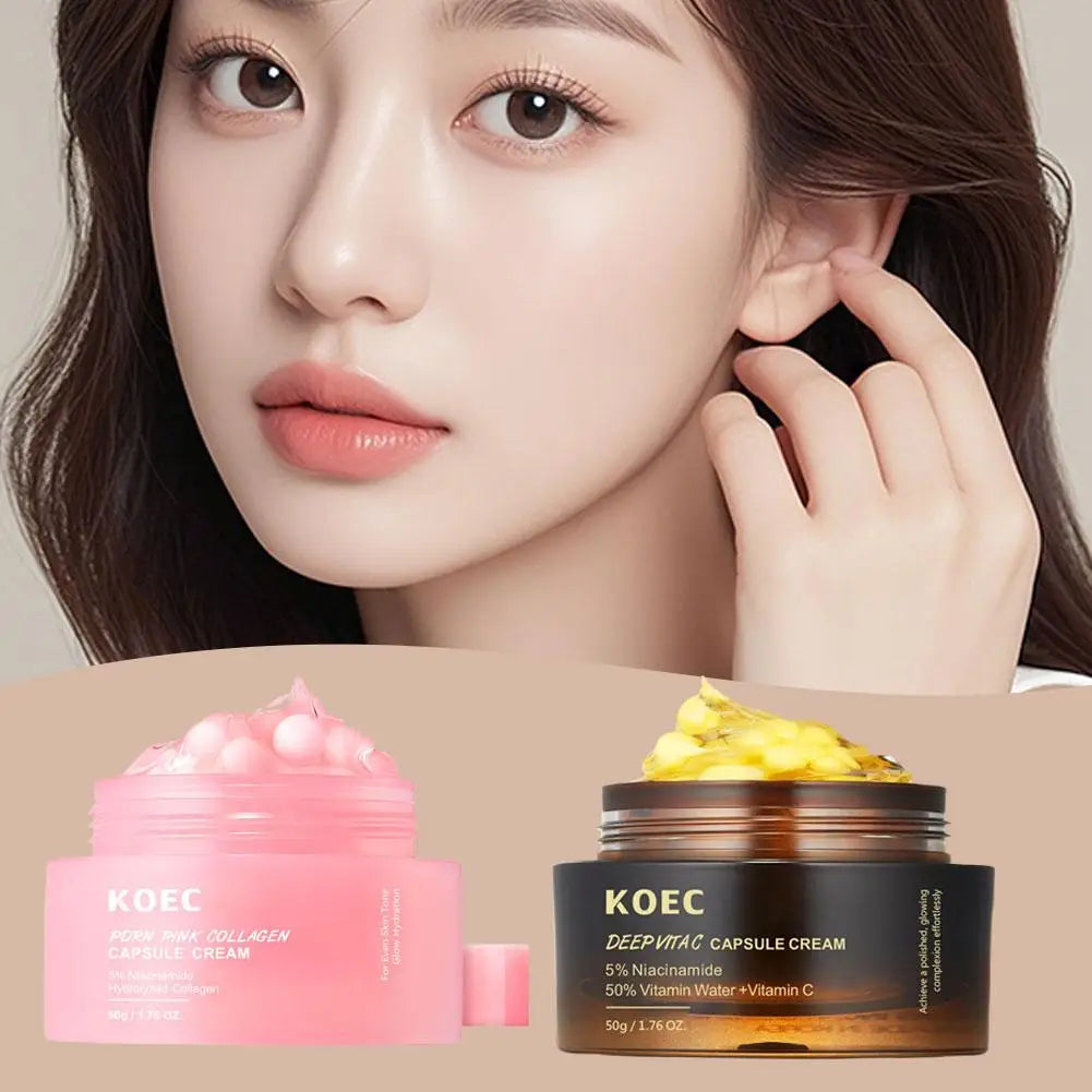 Koec Collagen Capsule Cream Deep Moisturizing Hydrating Strengthening Skin Barrier Long-lasting Nourishing Gentle Skin Care