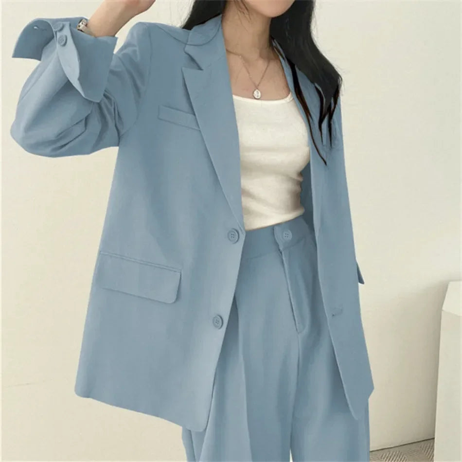 Fashion 2 Piece Sets Women Outfits Spring Autumn New in Korean Pants Sets Commuter Elegant Suit Coat 2 Piece Sets Women Jacket SwiftNest