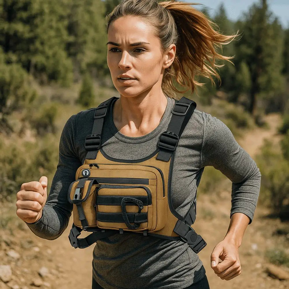 Sports Workouts Anti-Theft Outdoor Chest Bag Adjustable Waterproof Running Vest Pack Fishing Vest Men and Women