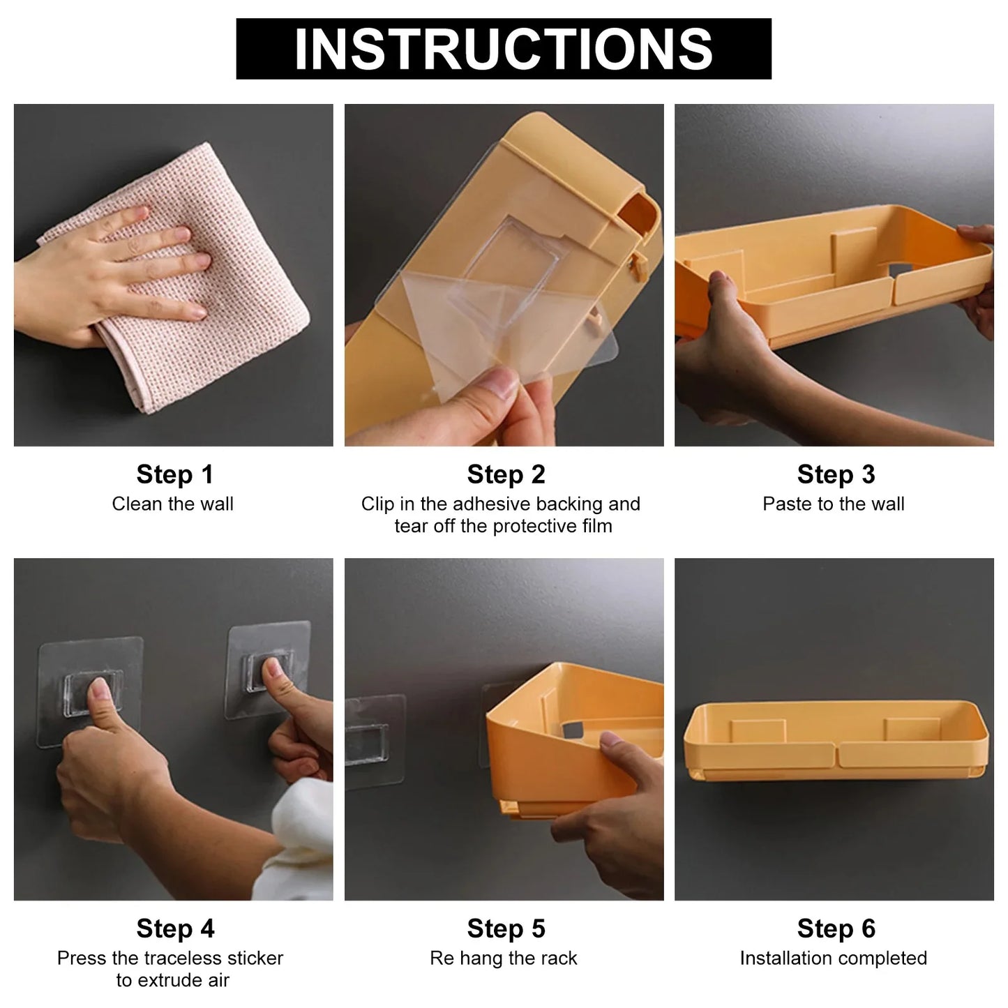 رف حمام مطبخ مريح، رف تخزين مستحضرات التجميل، منظم، رف دش، مستحضرات تجميل، رف شامبو، جدار، توابل، بدون حفر