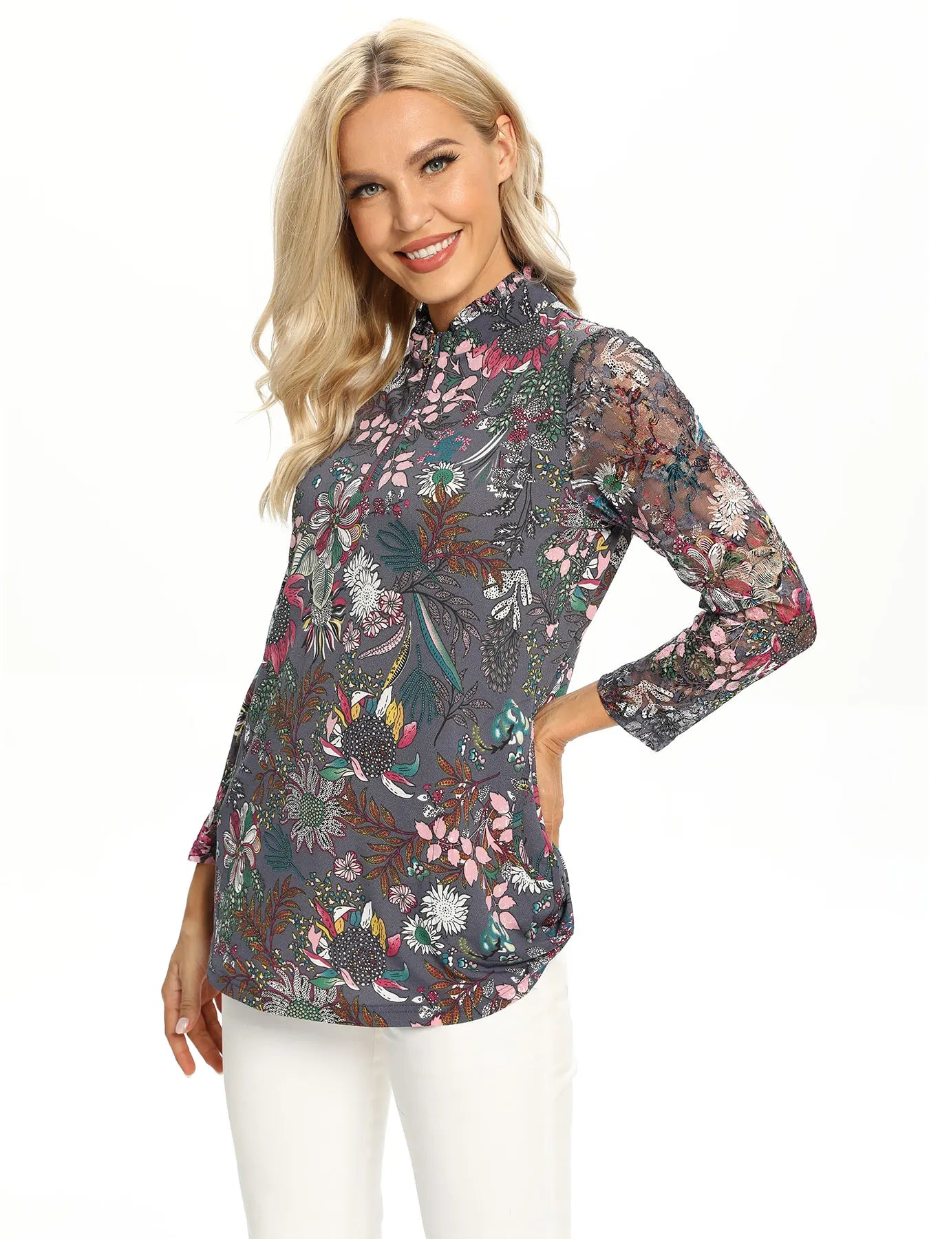 Women Woven Fashionable Casual Top For Spring And Autumn