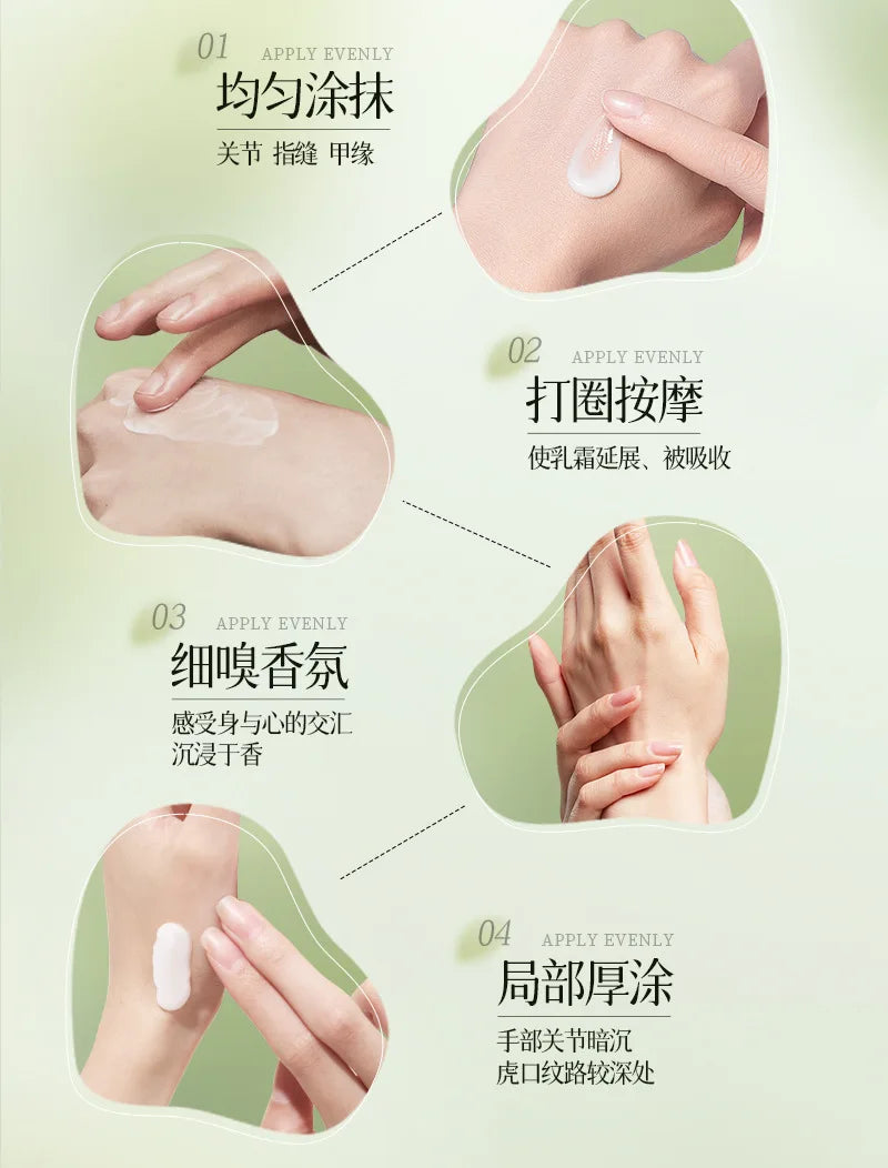 3PCS/Box Flower Fragrance Hand Cream Moisturizing Refreshing Nourishing Improving Roughness Hands Skin Care Products gift