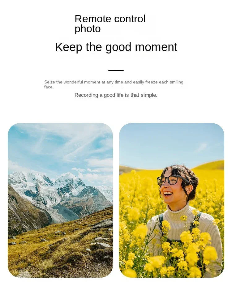 3-in-1 Smart Glasses Open Ear Music Hands-Free Calling Stereo Sound Wearable Headsets Smart Sports Anti-Blue Light Sunglasses