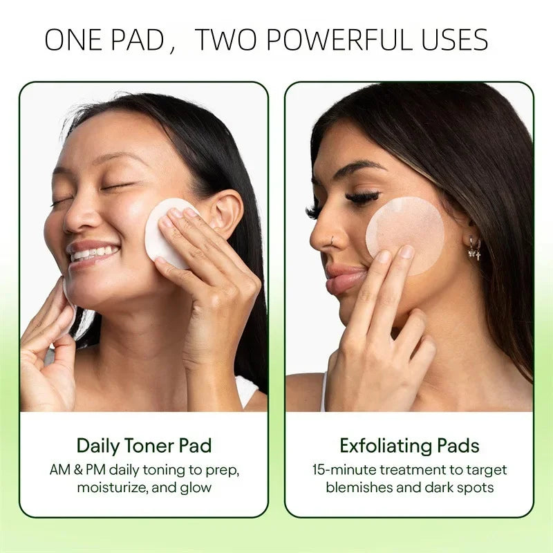 Skincare Anti-Aging, Dark Spot & Wrinkle Minimizing Toner Pads with Snail Mucin, Centella Asiatica, Niacinamide, Peptide Complex