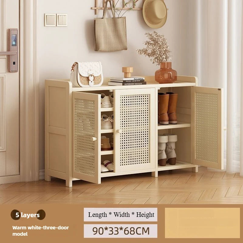 Home shoe cabinet multi-layer large-capacity shoe rack dustproof and breathable entrance storage cabinet