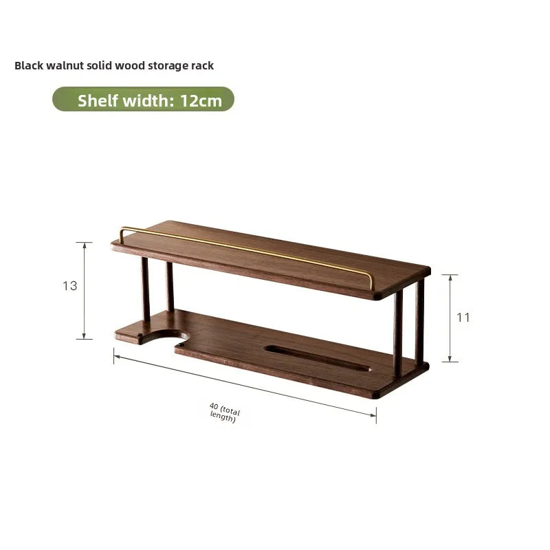 Wall-Mounted Wooden Bathroom Storage Rack Multi-Layer Vanity Organizer for Towels And Cosmetics Home Vanity Countertop Solution