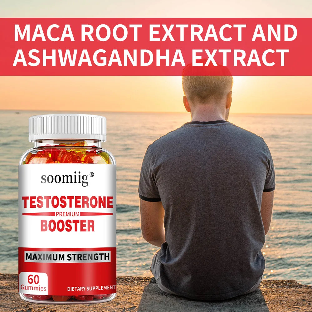 Natural Energy Gummies for Men - Contains Maca Root and Ashwagandha Extracts To Support Energy and Endurance