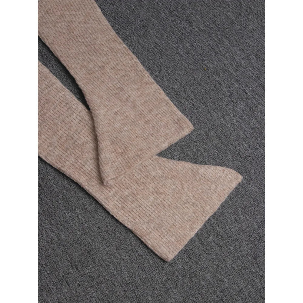 فستان نسائي: كارديجان محبوك رفيع عالي الجودة بفتحة رقبة على شكل حرف V، فستان طويل محبوك متوسط ​​الطول بلون واحد للنساء، سترة واقية من الرياح