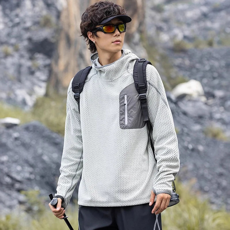 Outdoor Sport Hoodie Men Women Loose Casual Lightweight Warm Pullover Hooded Sweatshirts Couple Autumn Winter Hoody Tops