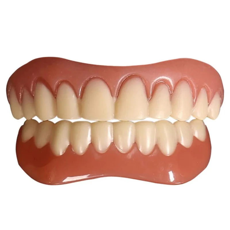 False Teeth Silicone Upper Lower Veneers Perfect Denture Silicone Kit Temporary Orthodontic Fake Tooth Oral Hygiene Care