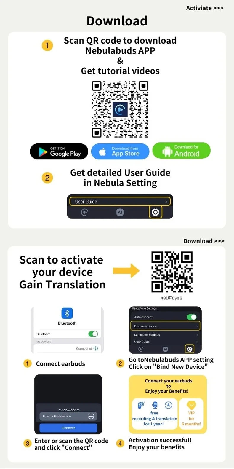 Choice HYUNDAI HY-T26 PRO AI Translation Earbuds Real Time Headphones Bluetooth 5.4 100+ Languages for Travel Business Learning