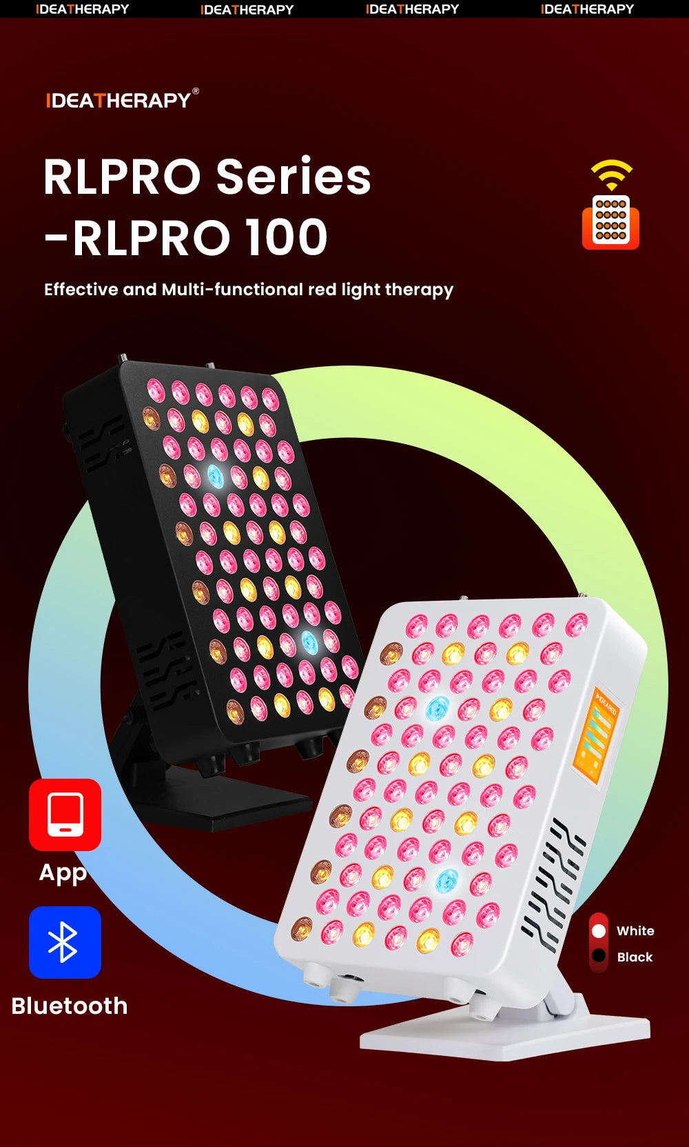 9Spectrum 5W Dual Chip Infrared Therapy Panel Light Lamp LED Home Light Therapy APP Controlled for Health And Wellness