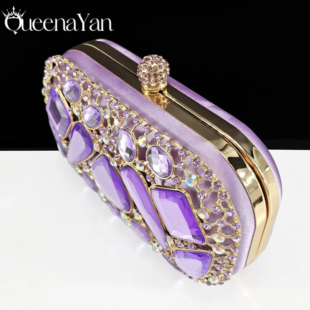 Queena Yan Italian shoes and handbags accessory set with rhinestone metal embellishments Wedding shoes Bridal shoes Designer