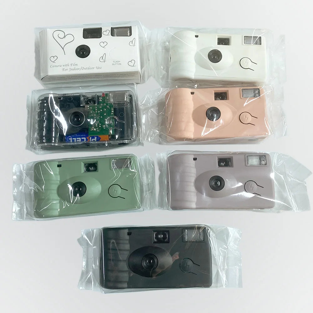 Film Camera Disposable 35mm Vintage Single Use Camara with Flash Retro One Time Use Kamera for Wedding Birthday Christmas Gifts