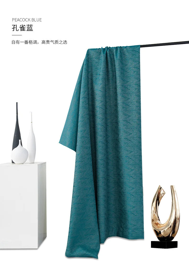 إرسال ستائر لغرفة المعيشة وغرفة الطعام وغرفة النوم وتصميم الإضاءة الفاخرة عالية الدقة من الجاكار المعتم عالي الجودة والحجم المخصص للديكور