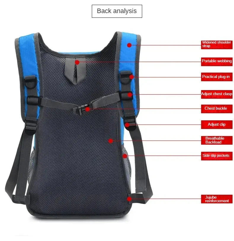 Outdoor Sports Backpack Bike Cycling Pack Hiking Knapsack Camping Rucksack Waterproof Commuting Mountaineering Travel Climb Bag