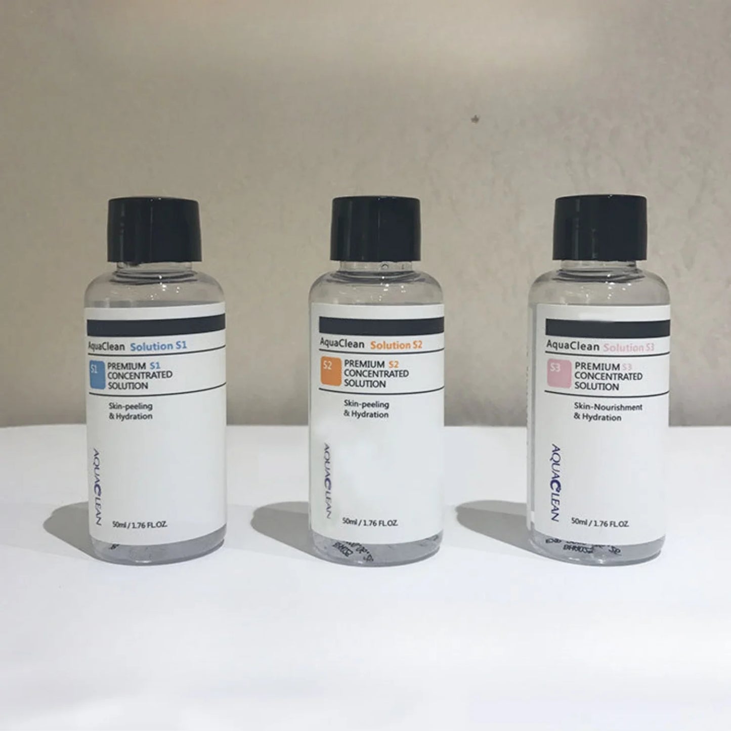 Concentrate Solution 3 Bottles S1 S2 S3 for SPA Aqua Peeling Facial Care Skin Moisturizing Deep Clean Face Peeling Solution
