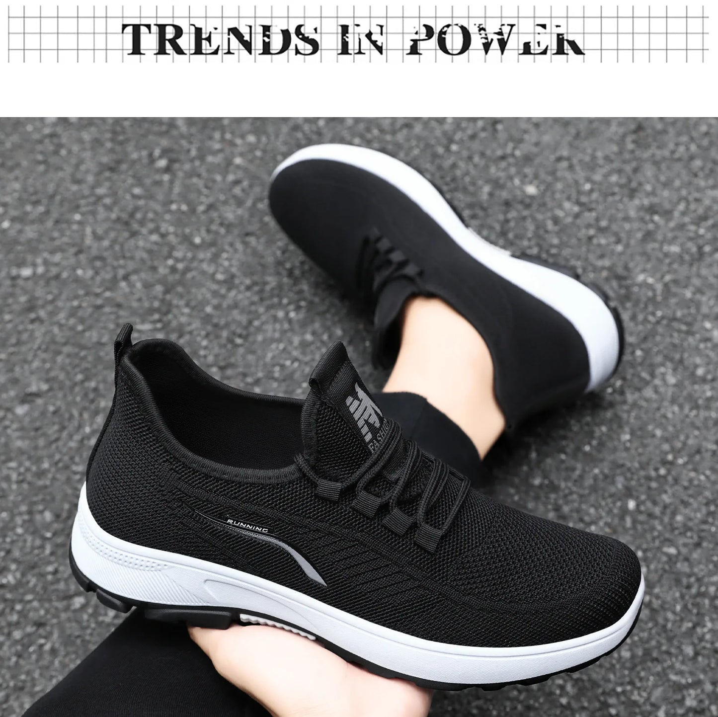 The new thick-soled comfortable running shoes and shallow-mouthed breathable mesh shoes are versatile for outdoor use