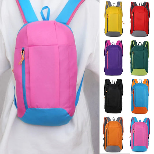 Outdoor Sports Backpack Small Gym Bag Outdoor Fitness Riding Shoulder Bag Color Oxford Cloth Backpack Men Kids Unisex Nylon Bag
