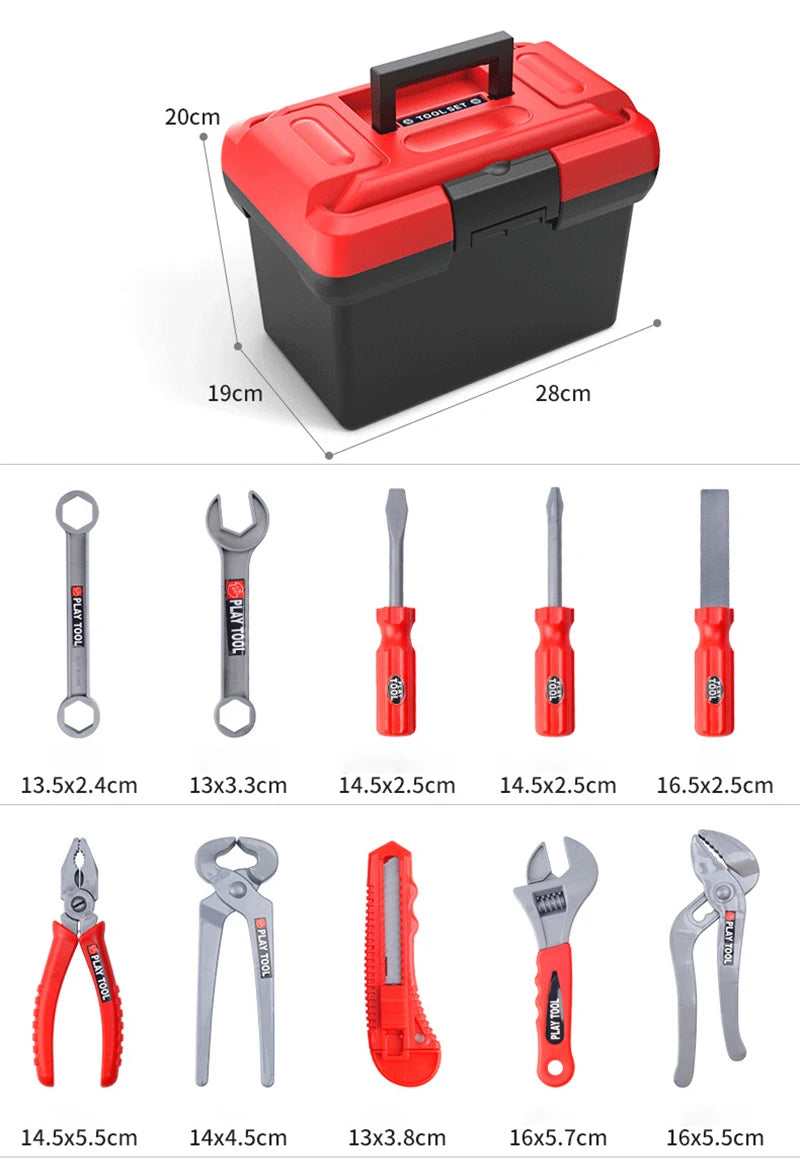 مجموعة أدوات الأطفال، ألعاب تعليمية، أدوات إصلاح محاكاة، ألعاب حفر بلاستيكية، ألعاب ألغاز هندسية تعليمية، هدايا للأولاد