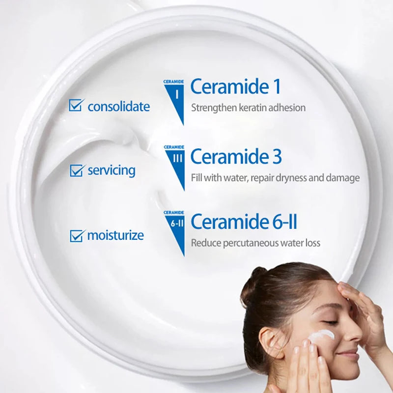 كريم مرطب سيرافي 85 جرام، كريم للجسم مع حمض الهيالورونيك والسيراميد ومرطب للوجه للبشرة الجافة والخالية من الزيوت